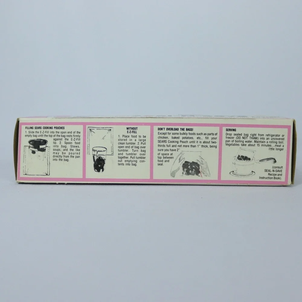 Vintage Sears Seal N Save Cooking Pouches 36 ct 8